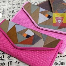 용돈봉투 어버이날 선물 지갑 부모님 용돈 전통 누빔지갑, 패치무늬 누빔지갑- 그레이