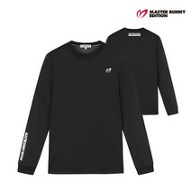 마스터바니에디션 골프 masterbunnyedition남성 소매 레터링 긴팔 티셔츠 M411A3TR015_BK, 007, BK
