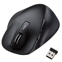 엘레컴 BlueLED 저소음 무선 마우스 L, M-XGL10DBSBK, 블랙
