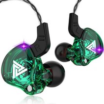 블루투스이어폰 게인용 기존 QKZ AK6 마이크 이어폰 이어폰으로 도매 소음 취소 헤드폰 유선 헤드셋 게이머 판매 이어 버드베이스, [03] green