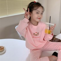 아짱 키즈여아 봄가을신상 상하세트 핑크케이크상하세트
