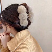 밍크 뽕 아크릴 집게핀 4colors