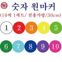 숫자 원마커 30cm 10색 1세트 스포츠 체육 놀이 전가방포함