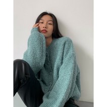 라운드넥 스웨터가디건 여성 봄 니트가디건