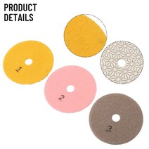 탁상용연마기 절삭공구 그라인더 연삭기 화강암 건식 습식 다이아몬드 연마 패드 돌 콘크리트 대리석 도구 3 단계 4 인치 100mm 개, 한개옵션0