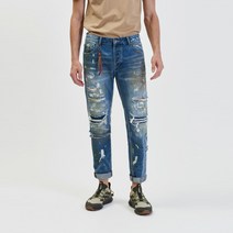 22FW[지아니루포]슬림핏 GL135F 페인트 디스트로이드 데님