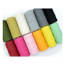 마크라메재료 마크라마실 빈티지룩 컬러면사 색상면사 3mm 마크라메 가방 벽장식 식물걸이 서양매듭재료, 09 라즈베리