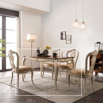 [퍼니프랑] 수입 유럽형 빈티지 엔틱가구 RG 22 프리미엄 아이보리 식탁 테이블, 없음