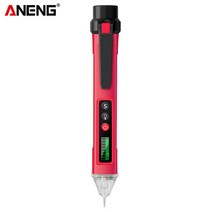 ANENG VC1010 디지털 ACDC 전압 감지기 스마트 비접촉 테스터 펜 미터 12-1000V 전류 전기 센서 테스트 연필, VD1010 레드