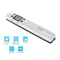 북 스캐너 비파괴북스캔 미니 iscan 문서 및 이미지 스캐너 A4 크기 JPG/PDF Formate Wifi 1050 인치 당 점 고속 휴대용 LCD 디스플레이 비즈니스 영수증, [01] Black support Wifi