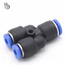 5Pcs "Y" 공압 커넥터 Tee 유니온 푸시 인 피팅 에어 파이프 조인트 OD 4 6 8 10 12MM Y 형 모양, 02 8MM