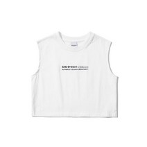 OIOI 오아이오아이 AUTHENTIC SLEE 리VELESS CROP TOP WHITE