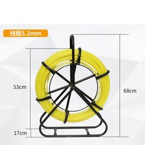 공장가 케이블 두께 길이 선택형 통신 케이블 준설 포설 선통대 풀링다이 요비선 선통기 관로 광케이블, E.두께 6호 5mm 80m-바퀴없음개