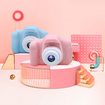 키즈 카메라 어린이 디카 아동용 사진기 2000만화소, 블루 카메라 SD카드(32g)