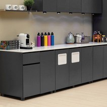 토파스 낮은탕비장 문짝형(도어형) 800 목재상판 휴게실 탕비실, 마블