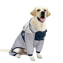 레인코트 강아지비옷 아웃도어 망토 판초 방수 똑딱이 소형견 dog rain coat 반려견 올인원, 캐주얼 그레이, 12번:35.0-40.0kg 권장