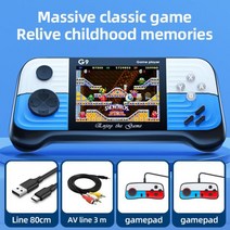 미니게임기 레트로 가정용 휴대용 게임기 휴대용 G9 새로운 게임 레트로 비디오 콘솔 플레이어 핸드헬드, 08 02 with 2gamepad, 한개옵션1