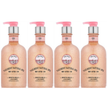 [조은마켓] 온더바디 벨먼 내추럴스파 블랙로즈&사해소금 스크럽 바디클렌저 400ml 바디워시, 4개