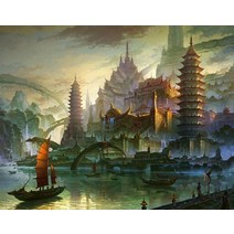 달항아리그림 사진인화 GATYZTORY 40x50cm Frameless 그림 자연 풍경 홈 장식 DIY 독특한 선물, 14 340_02 40x50cm diy frame