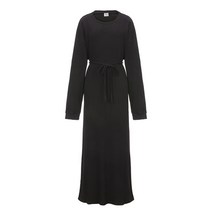 베이스레인지 쇼 카프탄 DRSH RIB 000 BLACK 여자 롱 랩 원피스오버사이즈핏