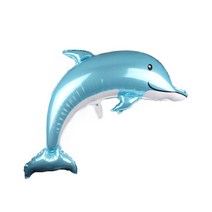 파스텔돌고래은박풍선(대)블루 생일 파티 장식 풍선, 단품