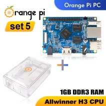 오렌지 파이 PC 케이스 포함 싱글 보드 컴퓨터 1GB RAM Allwinner H3 미니 런 안드로이드 4.4 우분투, 한개옵션0