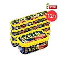 롯데 푸드 국산햄 한돈 k로스팜 120g 12개