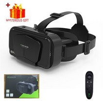 VR고글 전화 모바일 스마트 폰용 3d 가상 현실 vr 안경 컨트롤러 7 인치 헤드셋 헬멧 게임 wirth real VR기계, 협력사, 리모컨이 있는 상자 포함