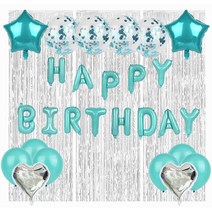 인싸이드 생일파티 풍선 가랜드 홈 파티용품 세트 7종 풀세트, 민트