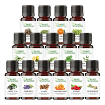 라미유 천연 허브 아로마 에센셜 오일 테라피 라벤더 티트리 페퍼민트 레몬, 로즈마리, 100
