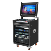 오디오 방송장비 콘솔 테이블 받침대 이동식 케이스, 8+4 화이트 알루미늄 탑 플립 + 베젤