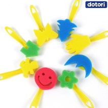 도토리무역 스폰지도장 모양찍기 물감놀이 유아미술