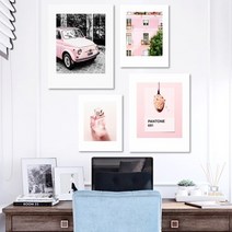 셀러허브 Pink 북유럽 인테리어 액자 No1 14 캔버스 6호 41x32cm, 04.베네치아／캔버스액자(옆면연장)