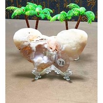 대용량 빗물받이통 물탱크 보라색. 핑크. 녹색 벚꽃 마노 손으로 조각한 나비 홈 장식 차크라 장식품 천연 석영 크리스탈 스탠드 보내기, 68g 89mm
