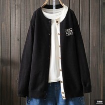 가바바 빅사이즈 여성 미디가디건 캐주얼하게 입기 좋은 데일리 베이직 아우터 G62997