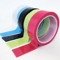 컬러 실리콘 양면테이프2M/PU 바테이프/벽면 부착용/틈새막이/그립 바테잎, 실리콘 양면테이프 2M 블루