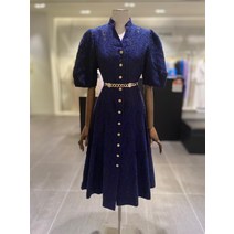 모조에스핀 볼륨소매 레이스 A라인원피스 S232MSE026NY
