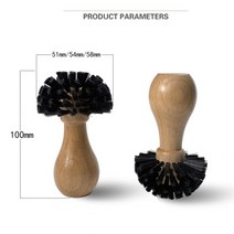 51/58mm 커피 포터 필터 브러시 너도밤나무 손잡이 그라인더 기계 청소 바구니, [02] 58mm