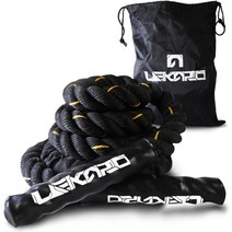 줄넘기 18mm 3 m 2lb 피트니스 용 가중 점프 로프 무거운 점프 로프 10ft 여성 남성 운동 배틀 로프 피트니스 훈련 건너 뛰는 밧줄, 18mmx3m