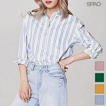 스파오 모이스트코튼 스트라이프 셔츠 SPYS823G21