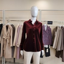블루페페 SH02 소프트한 벨벳 블라우스 204PSC001