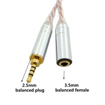 IFI 균형 오디오 케이블 남성 2.5mm ~ 3.5mm 4.4mm 암 헤드폰 변환, 번들 8