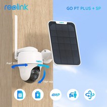 외부 CCTV Reolink-GO PT Plus 배터리 카메라 4G LTE 2K 4MP 태양 전지판 전원 팬 틸트 PIR 모션 감지 양방향 오디오 실외 보안, AU-Cam w solar panel, 한국