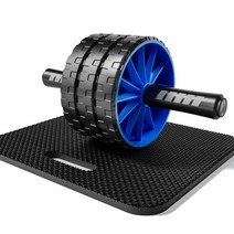 메인워크 3휠 ab 슬라이드 논슬립 저소음 ab 롤아웃 남녀공용 복근 운동기 롤러 코어 강화 운동기구+빅사이즈 무릎패드, 블루