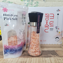 솔트플러스 히말라야핑크솔트2종그라인더세트 답례품 단체선물, 스티커미부착