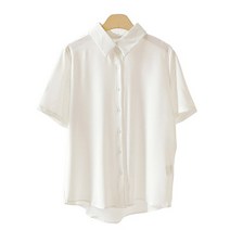 NewCare 여성 링클프리 블라우스 쉬폰 블라우스 셔츠 반팔 블라우스 여름 데일리룩