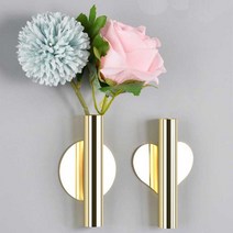 JS STYLE 벽화병 납골당꾸미기 벽걸이 화병 납골당 꽃부착 봉안당 부착식 화병 벽에 붙이는 꽃병 꽃걸이 조화 꽂이, 로즈골드, 하트