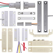 자석스위치 암세코 마그네틱 센서 에어커튼 스위치 창문 도어 문열림 방범 스위치 센서 AMSECO Potter Magnetic Contacts Switch, AMS-25B(NO+NC), 1개