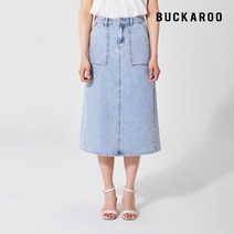 여성 퍼티그 슬릿 데님스커트 청치마B215DKK994P