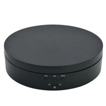 회전판 모니터 디스플레이3속도 전기 회전 디스플레이 스탠드 13.8cm 원형 거울 턴테이블 보석 홀더 USB 전, 02 no mirror black